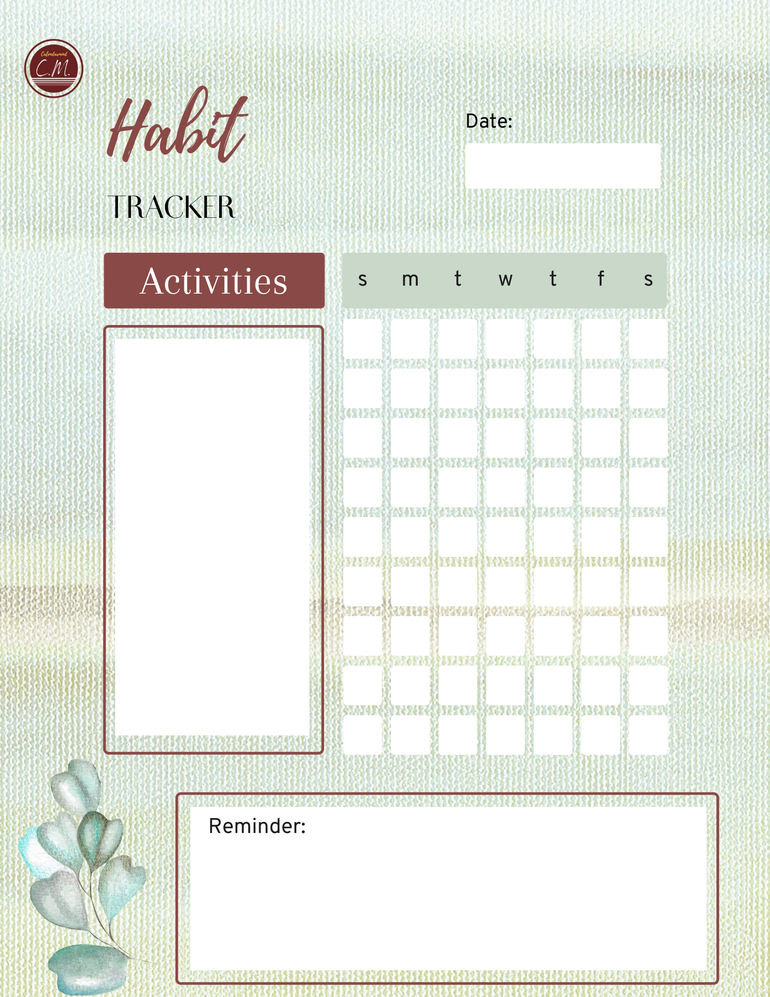Daily Tracker Habits
