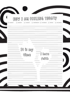 "I AM" Daily Coloring Book with Affirmations and Self-reflections
